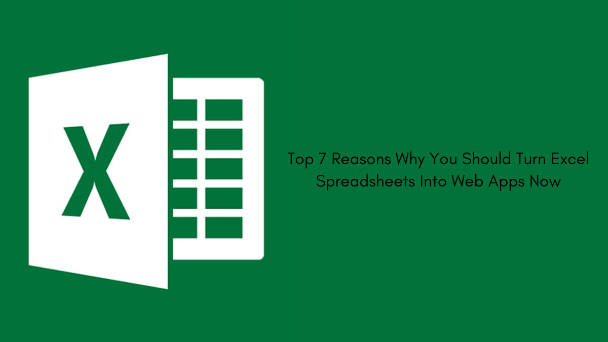 Top 7 Reasons Why You Should Turn Excel Spreadsheets Into Web Apps Now